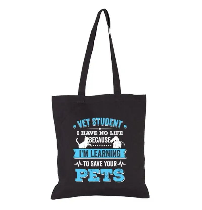 Borsa di tela scuola veterinaria per studenti di vete