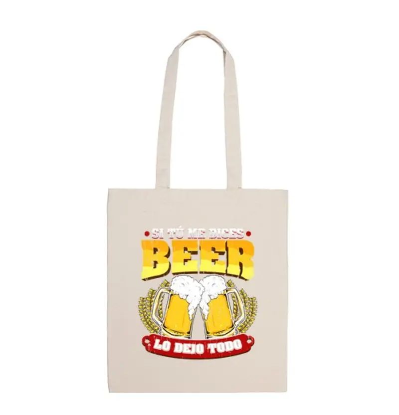Borsa di tela se mi dici birra regalo birra umorismo alcol