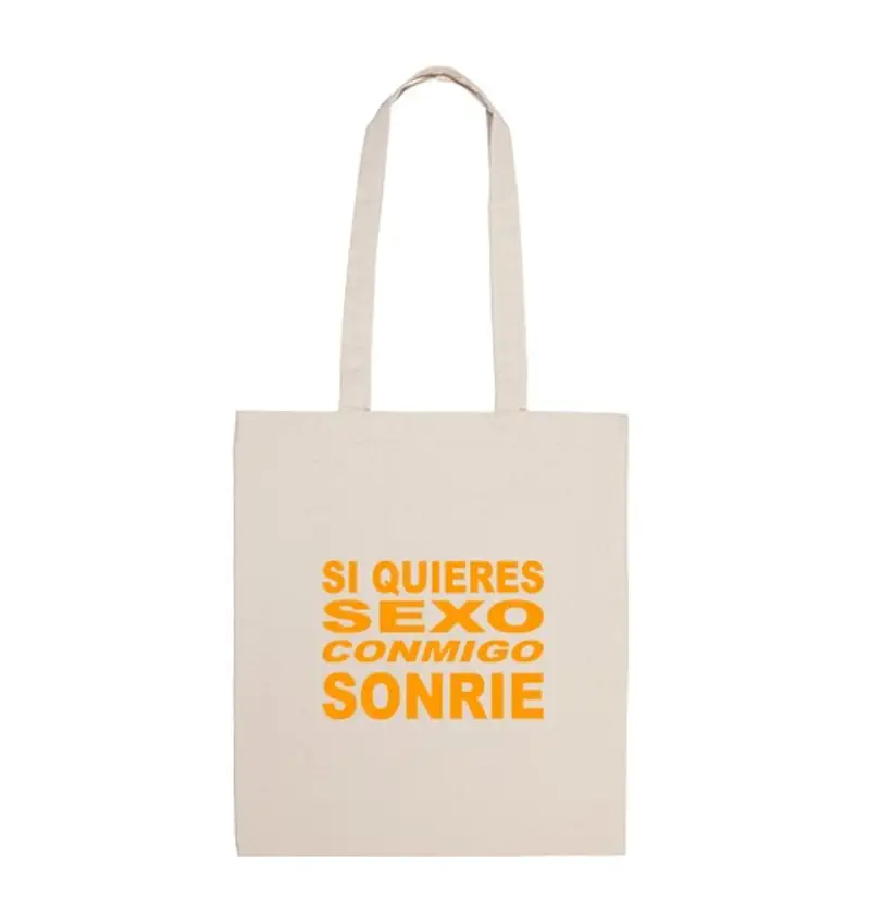 Borsa di tela se si vuole fare sesso con me, sorrisi