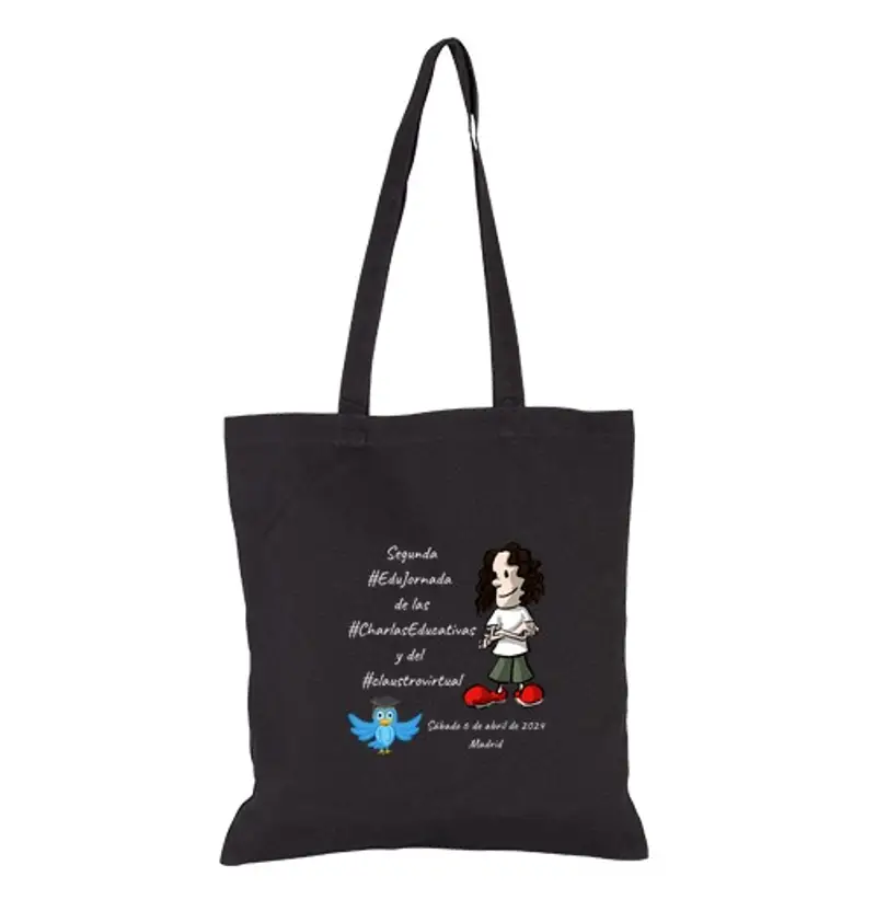 Borsa di tela secondo eductornada 1 bianco