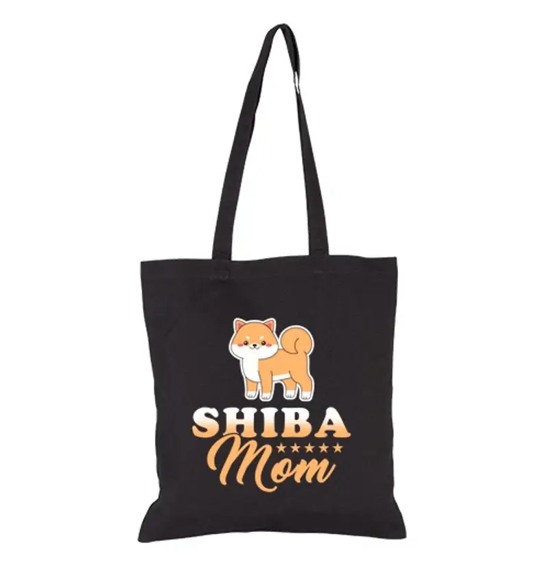Borsa di tela shiba inu mamma