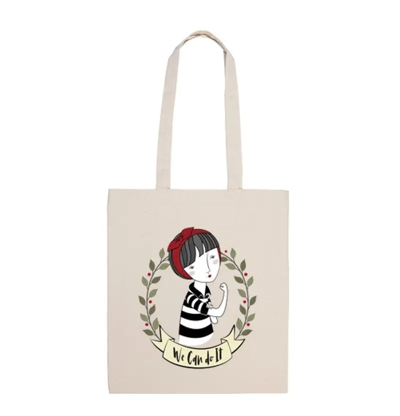 Borsa di tela siamo can farlo - femminista - podemos