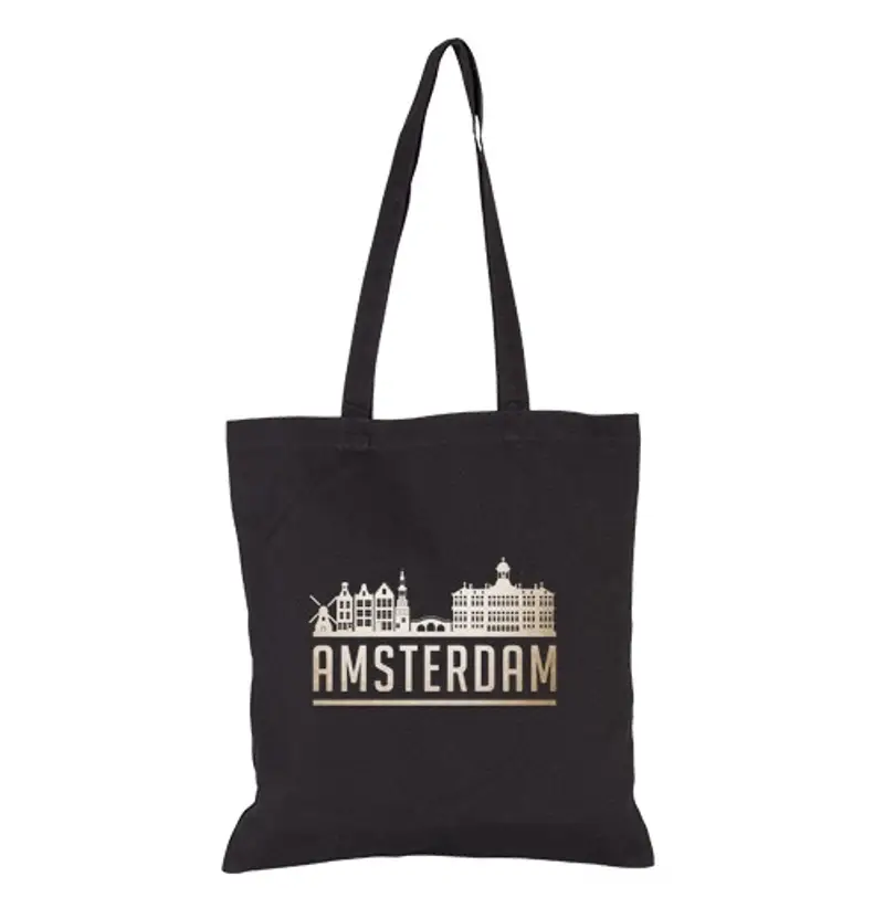 Borsa di tela skyline della città di amsterdam paesag