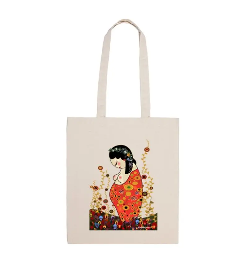 Borsa di tela sling tela kokeshi incinta