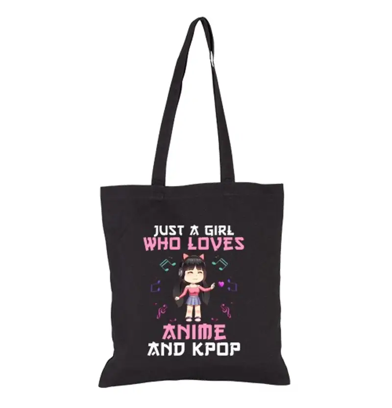 Borsa di tela solo una ragazza che ama i manga anime