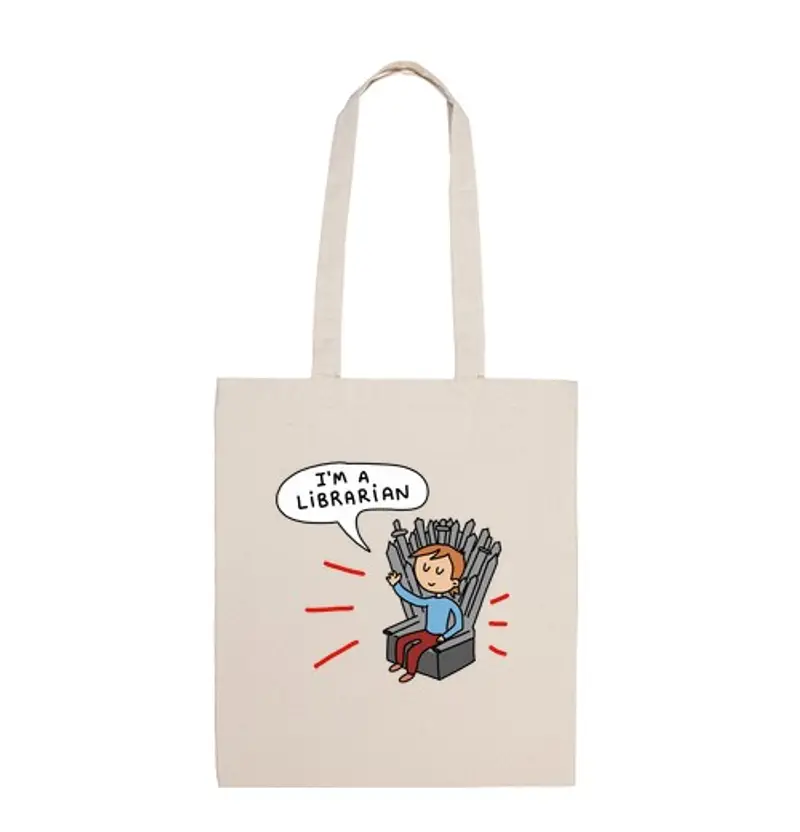 Borsa di tela sono un bibliotecario