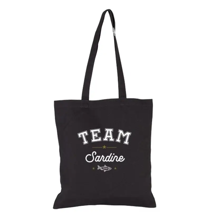 Borsa di tela squadra di sardine mangiatori di sardin