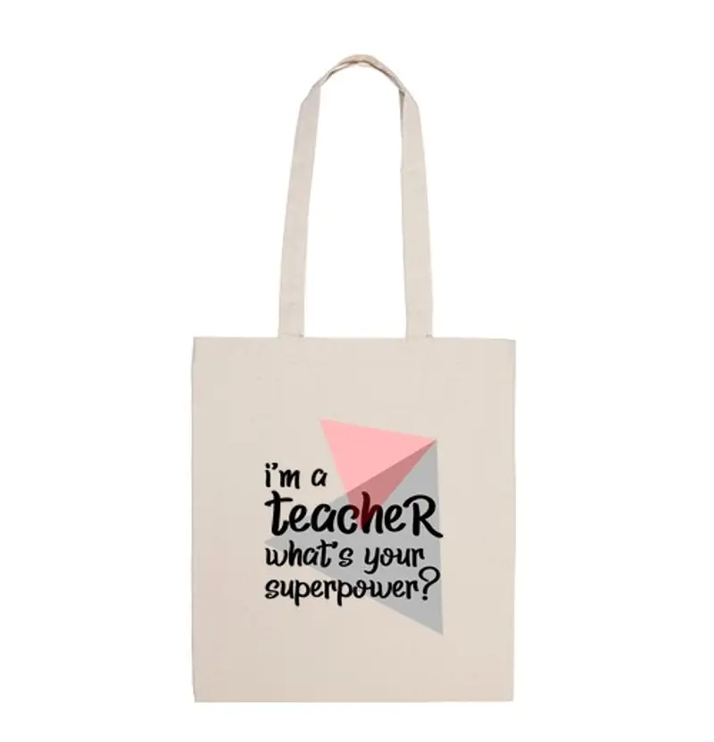 Borsa di tela super insegnante