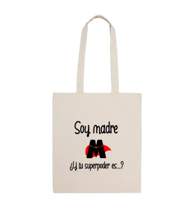 Borsa di tela super power: per essere mamma