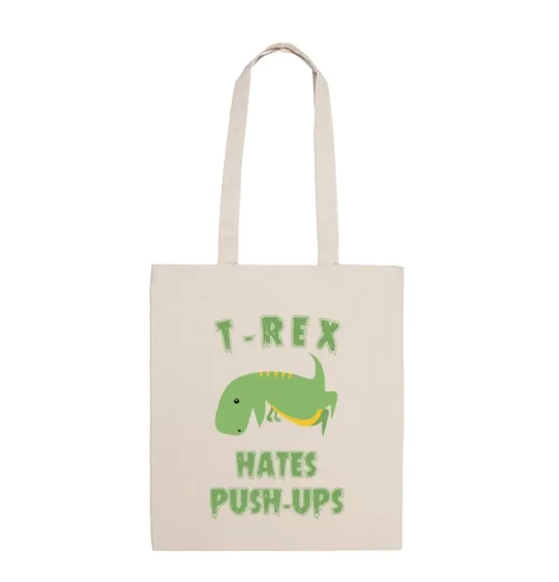 Borsa di tela t-rex odia push up