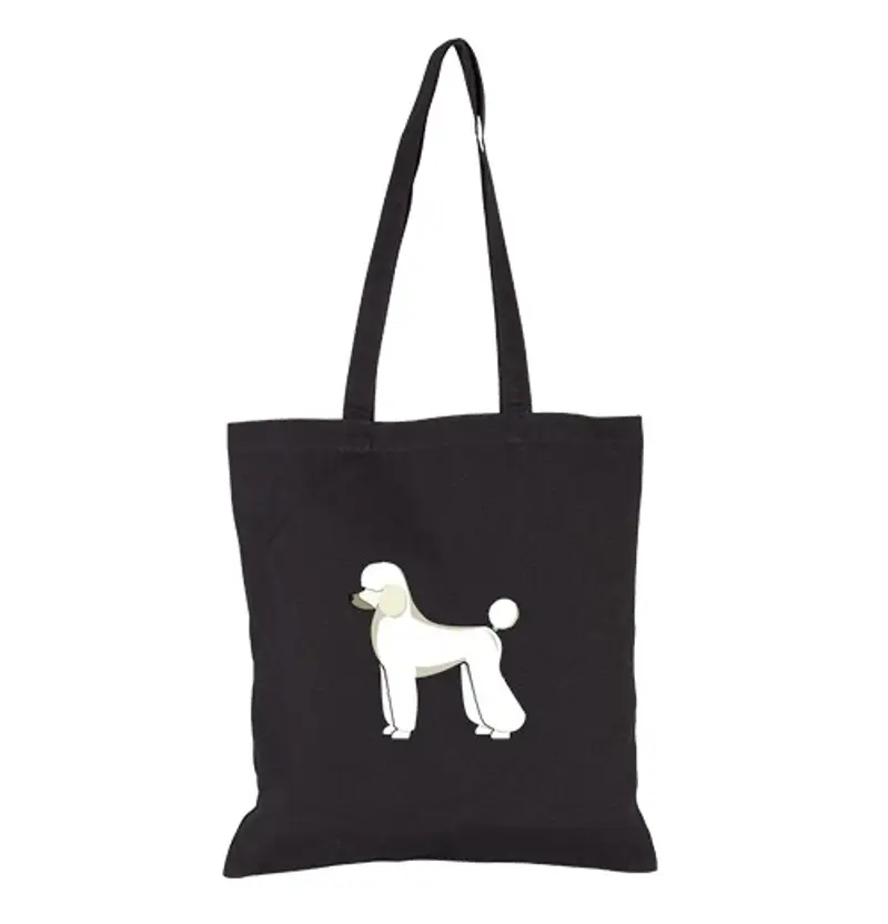 Borsa di tela tela borsa barboncino minimalista