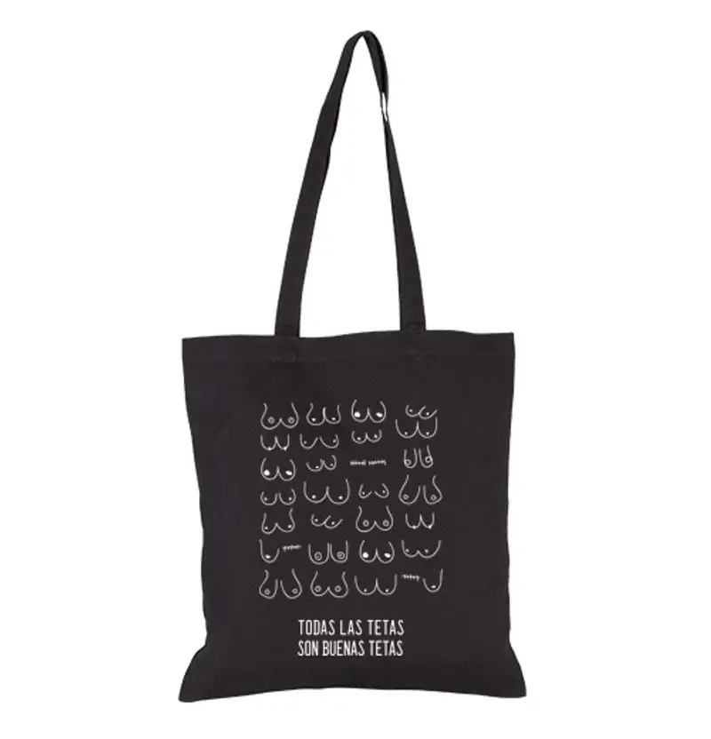 Borsa di tela tette a borsa nera