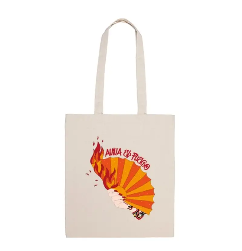 Borsa di tela tote accendere il fuoco
