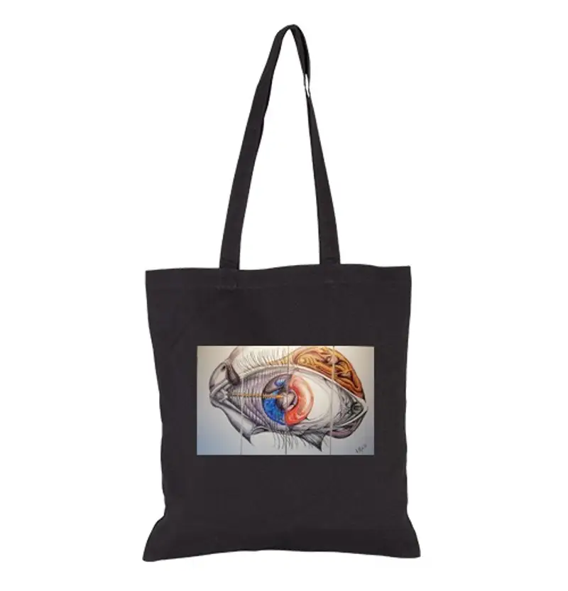 Borsa di tela Tote bags, black color