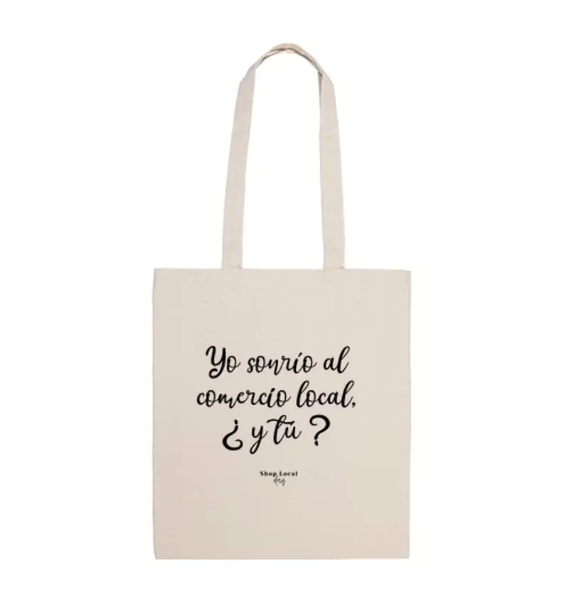 Borsa di tela totebag - sorrido, spagnolo