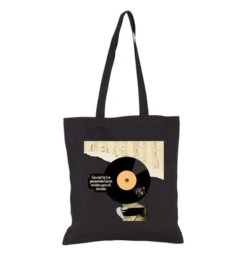 Borsa di tela trasforma i tuoi pensieri in musica