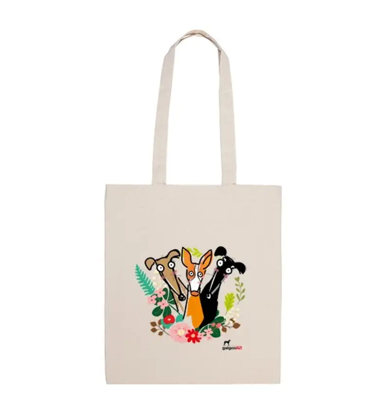 Borsa di tela tre levrieri