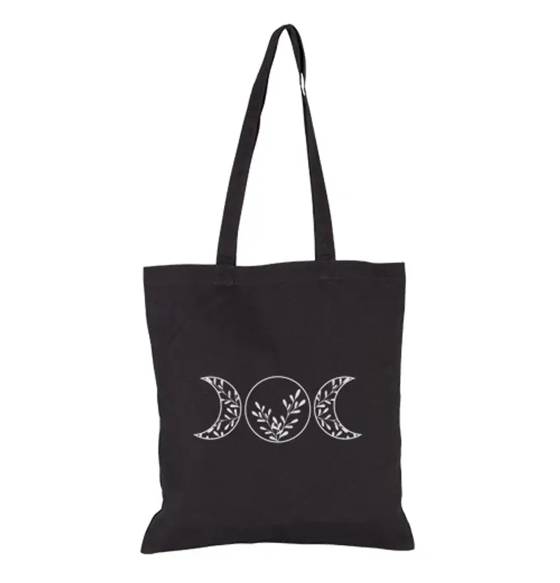 Borsa di tela tris che l foglia s bianco