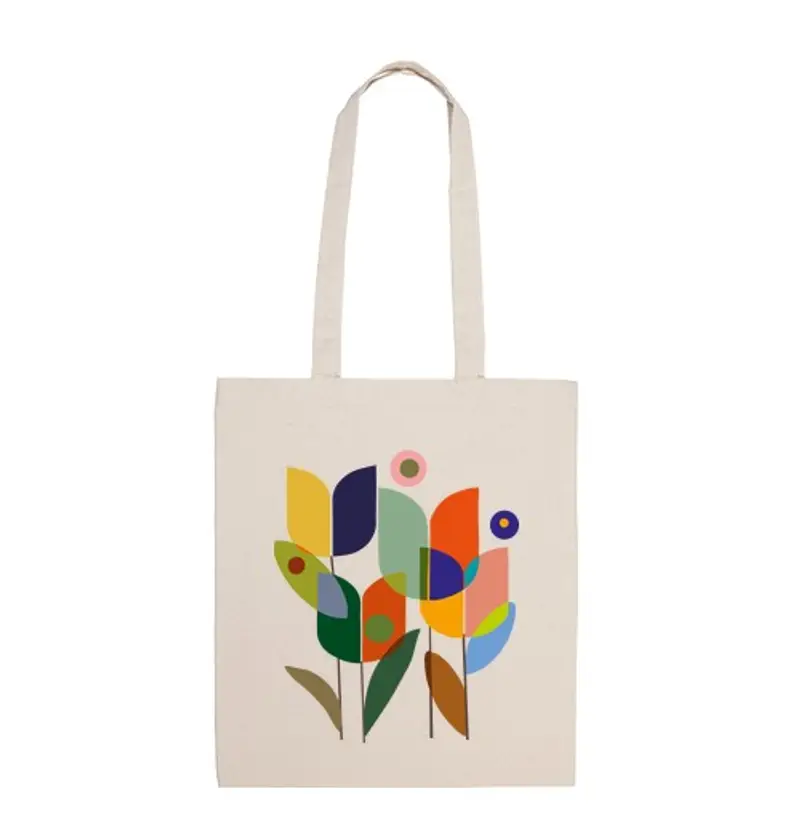 Borsa di tela tulipani