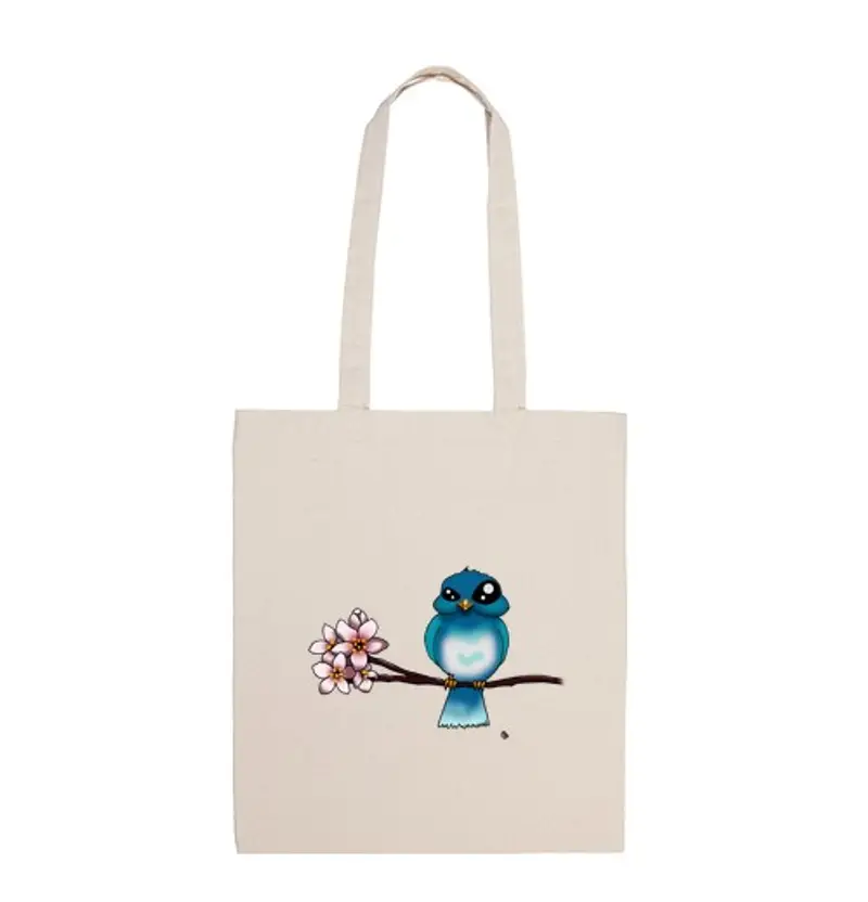 Borsa di tela uccello