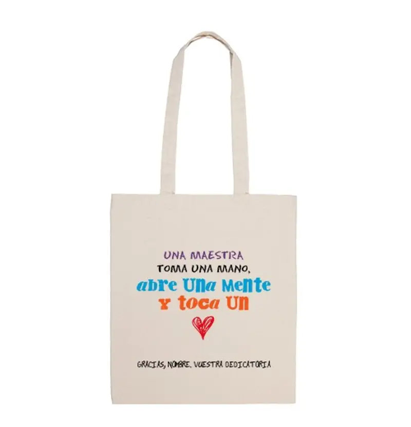 Borsa di tela un insegnante tocca un cuore