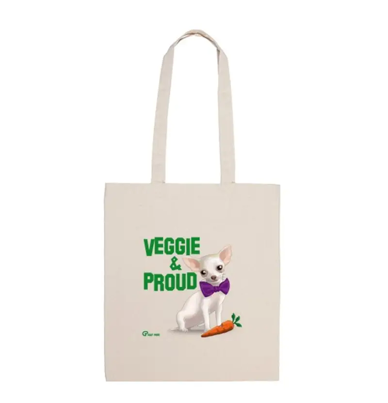 Borsa di tela veggie e orgoglioso