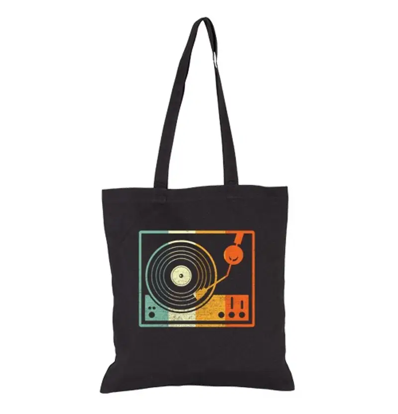 Borsa di tela vinile retrò