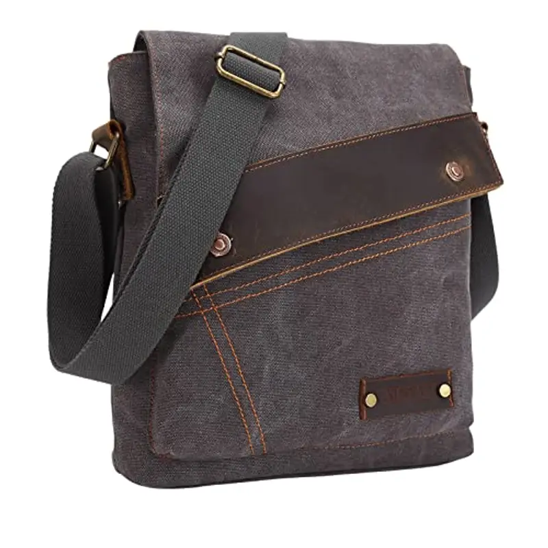 Borsa di Tela Vintage Multifunzionale - Tracolla Casual per Studenti, Maschi e Donne