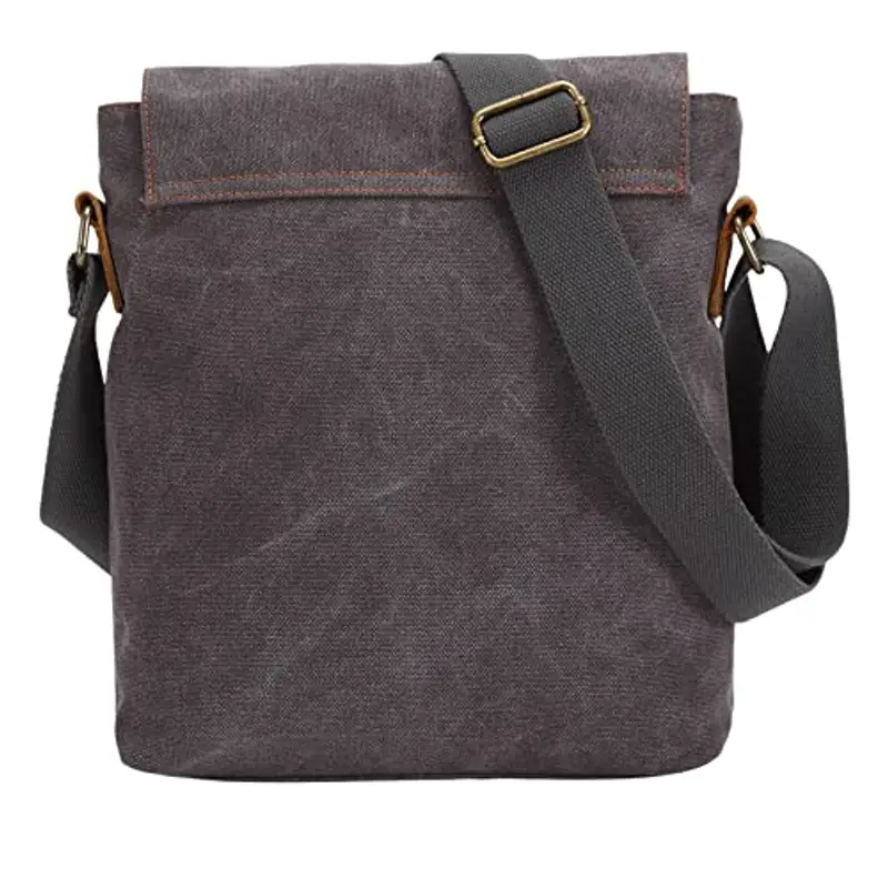 Borsa di Tela Vintage Multifunzionale - Tracolla Casual per Studenti, Maschi e Donne miniatura 3