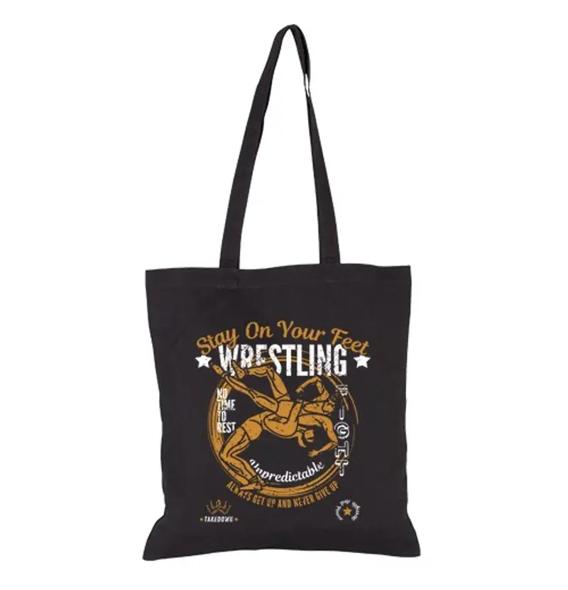 Borsa di tela wrestling your in piedi