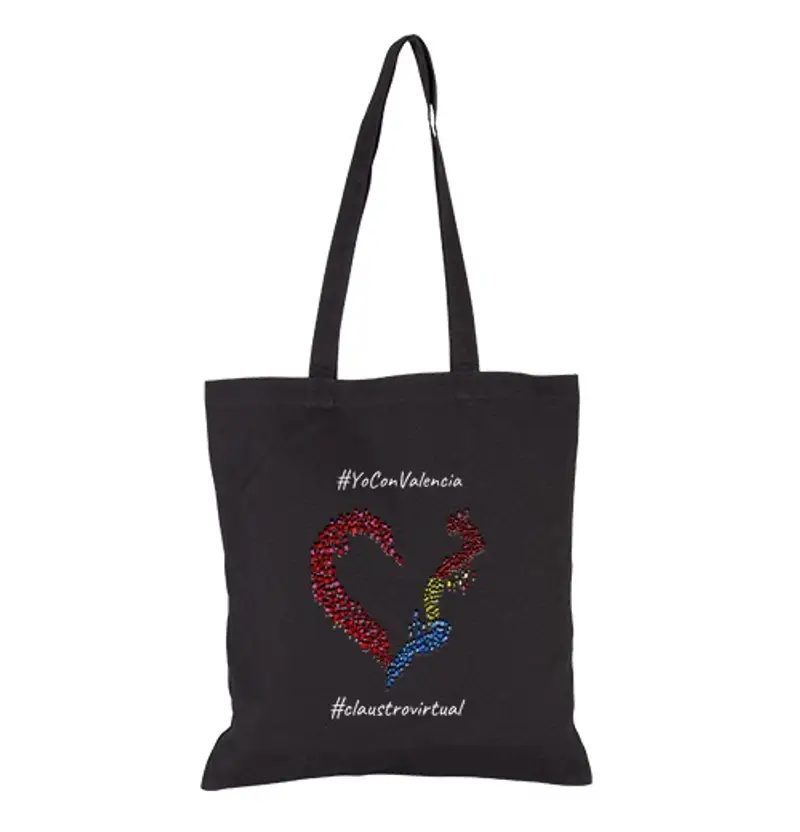 Borsa di tela yoconvalencia bianco