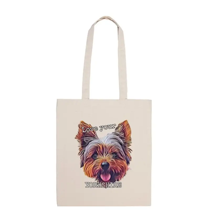 Borsa di tela Yorkshire bianco