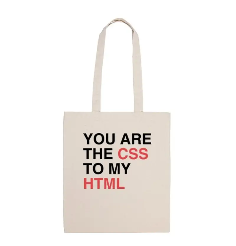 Borsa di tela you are il css al mio html