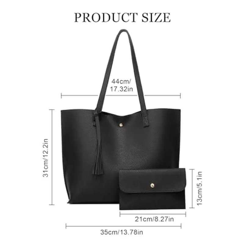 Borsa Donna Grande Tracolla Borsa Donna Grande Capienza Per PC Borsa Donna PU Pelle A Tracolla Tote Bag Borsa Da Lavoro miniatura 2