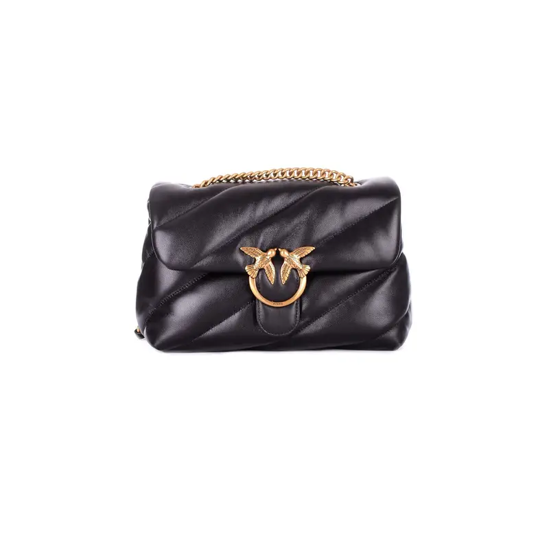 Borsa Donna PINKO Nero gold Love puff big cl sheep nappa