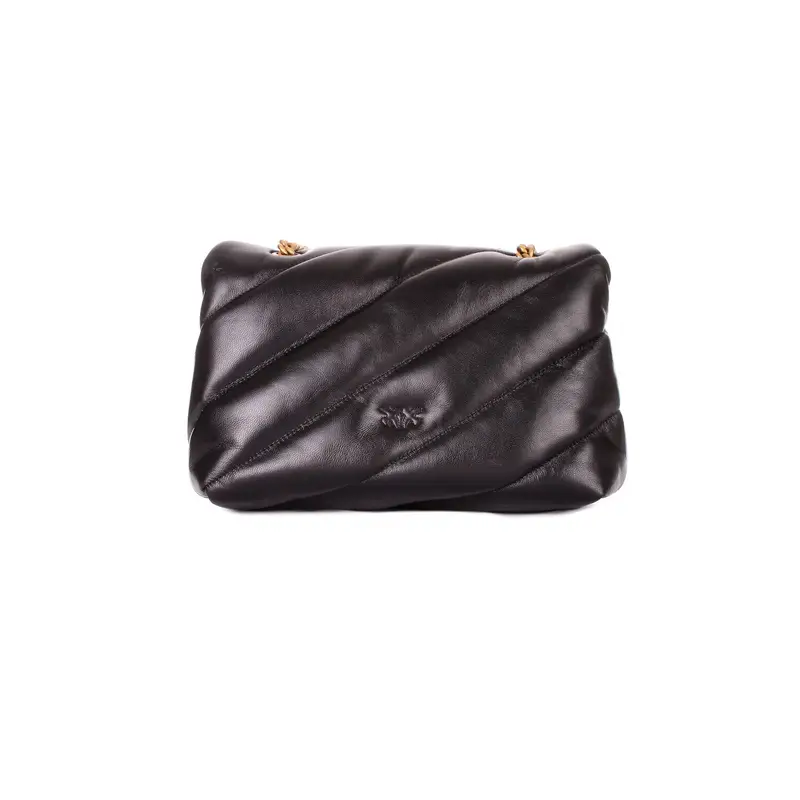Borsa Donna PINKO Nero gold Love puff big cl sheep nappa miniatura 2