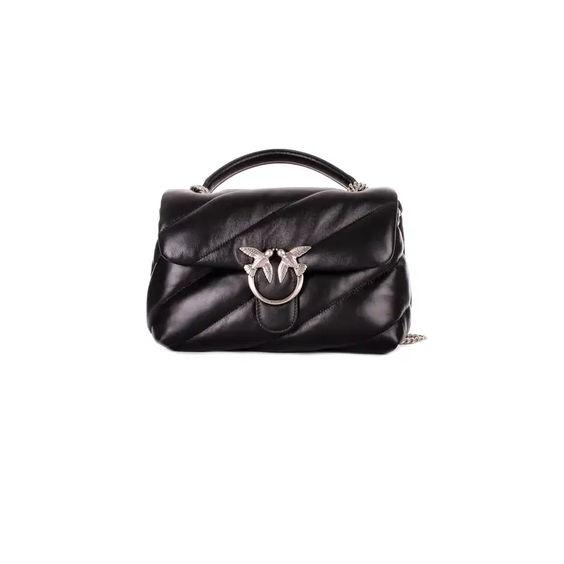 Borsa Donna PINKO Nero silver Love puff big cl sheep nappa