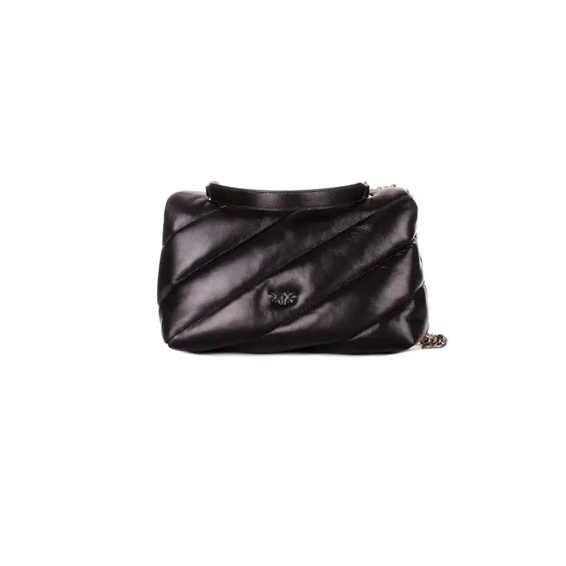 Borsa Donna PINKO Nero silver Love puff big cl sheep nappa miniatura 2