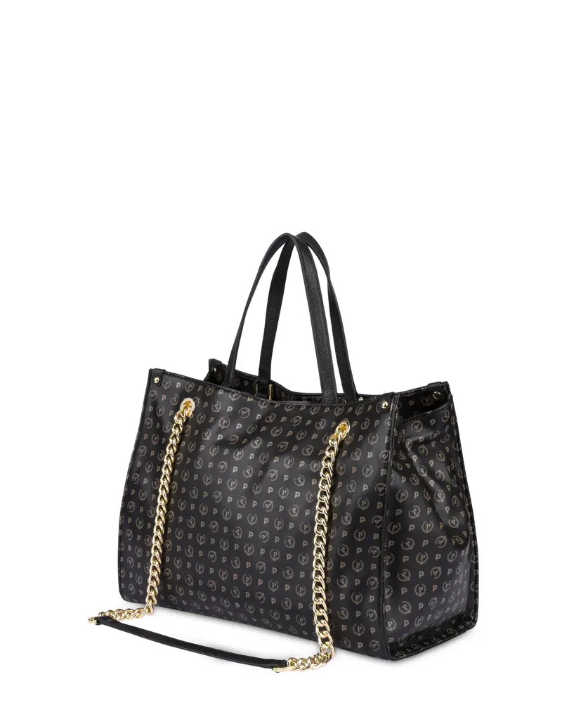 Borsa doppio manico Heritage Soft Relief NERO/NERO, one_size, Pollini miniatura 2