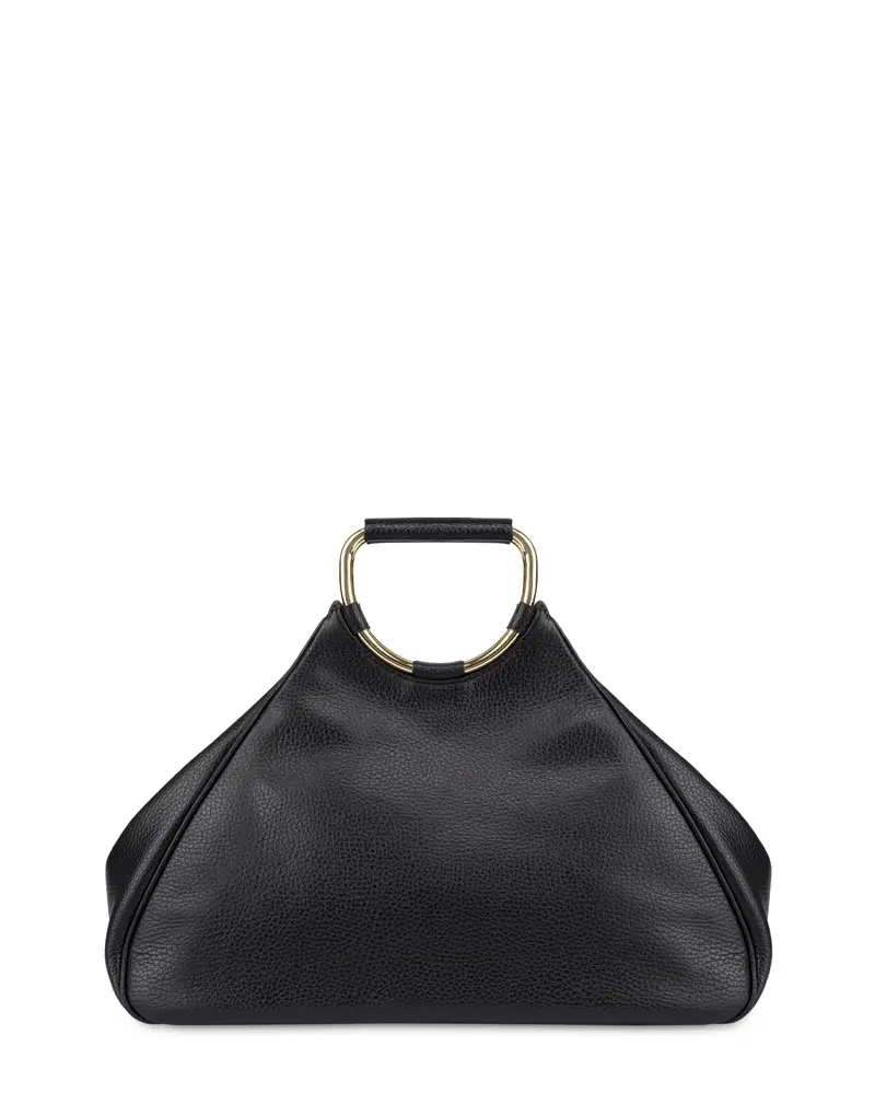 Borsa doppio manico in vitello Armour NERO, one_size, Pollini