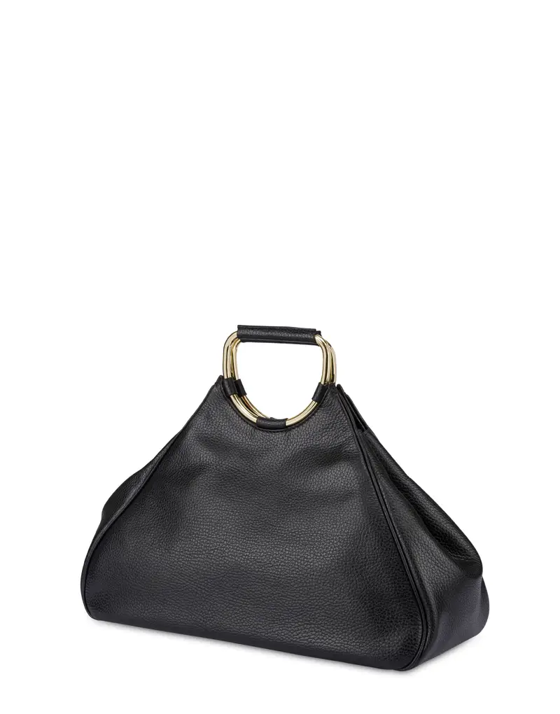 Borsa doppio manico in vitello Armour NERO, one_size, Pollini miniatura 2