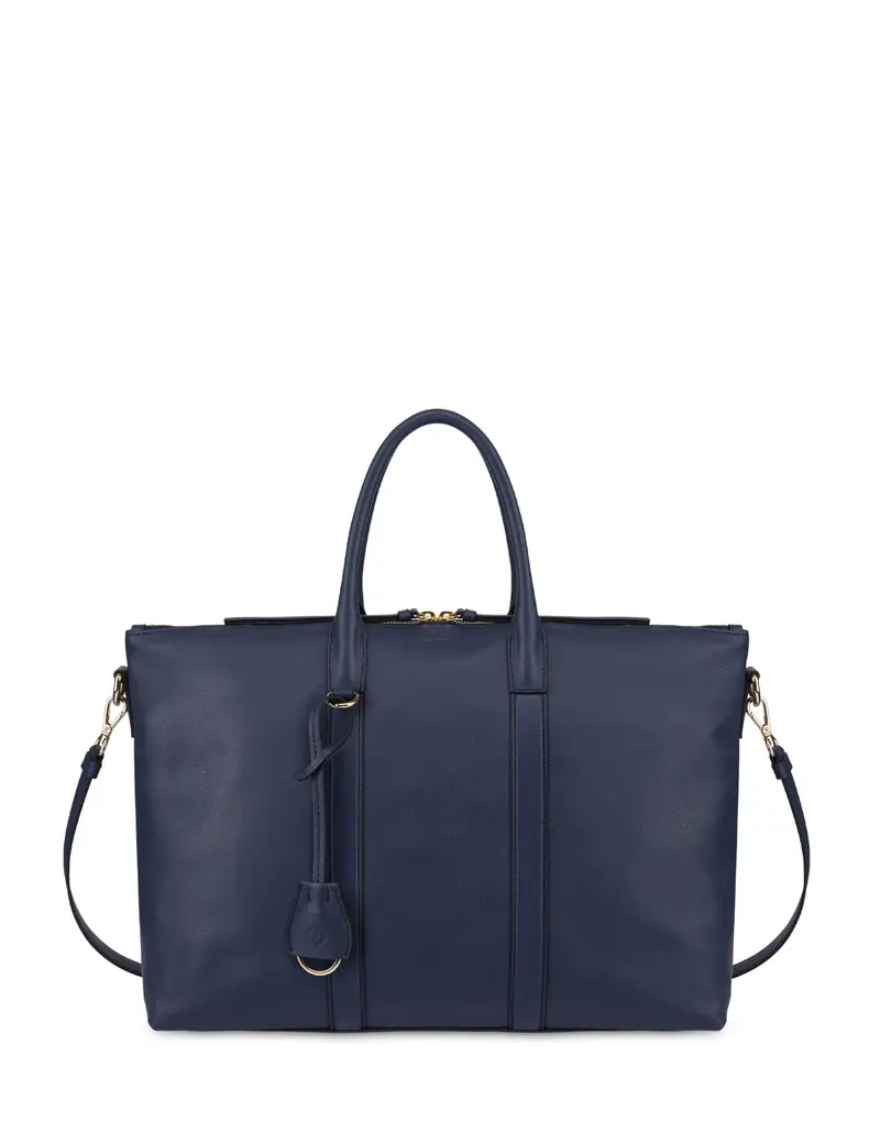 Borsa doppio manico in vitello Minimal BLU, one_size, Pollini