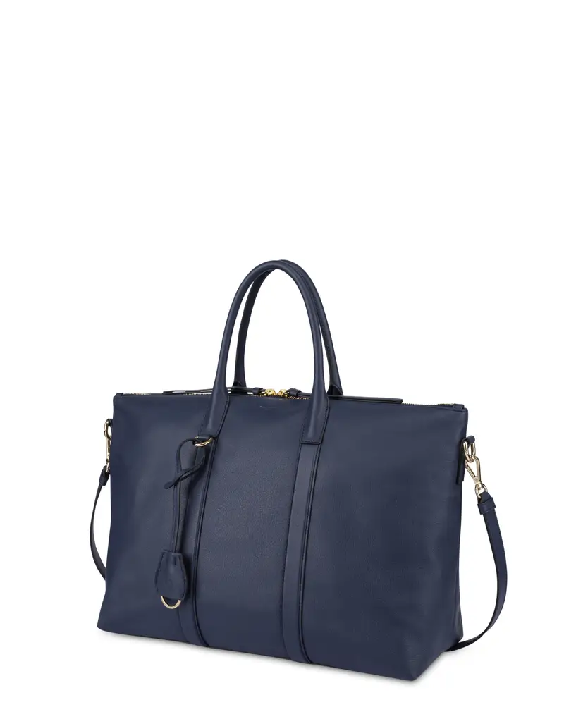 Borsa doppio manico in vitello Minimal BLU, one_size, Pollini miniatura 2