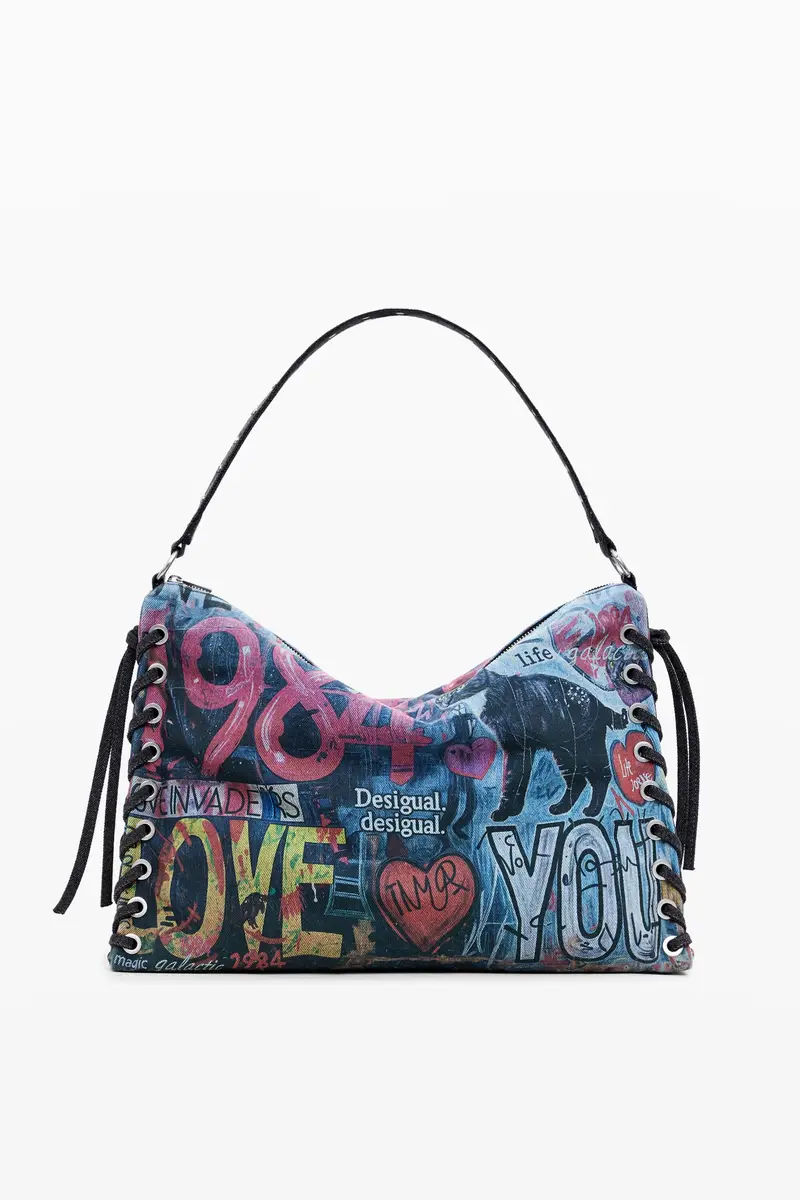 Borsa grande con graffiti