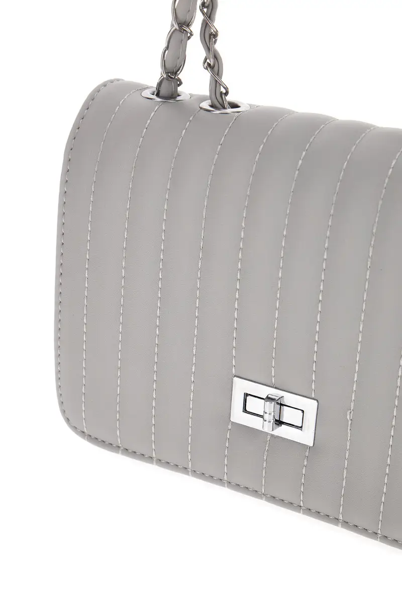 Borsa grigia trapuntata con doppio manico PRIMA RIGA SPA ATENA miniatura 2