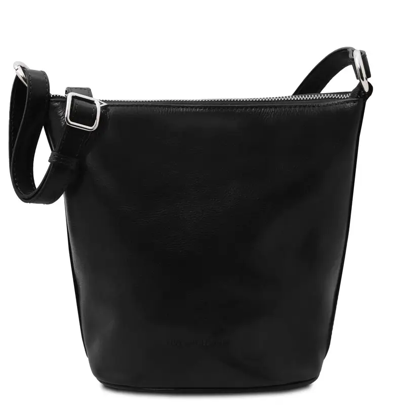 Borsa in pelle a tracolla Nero