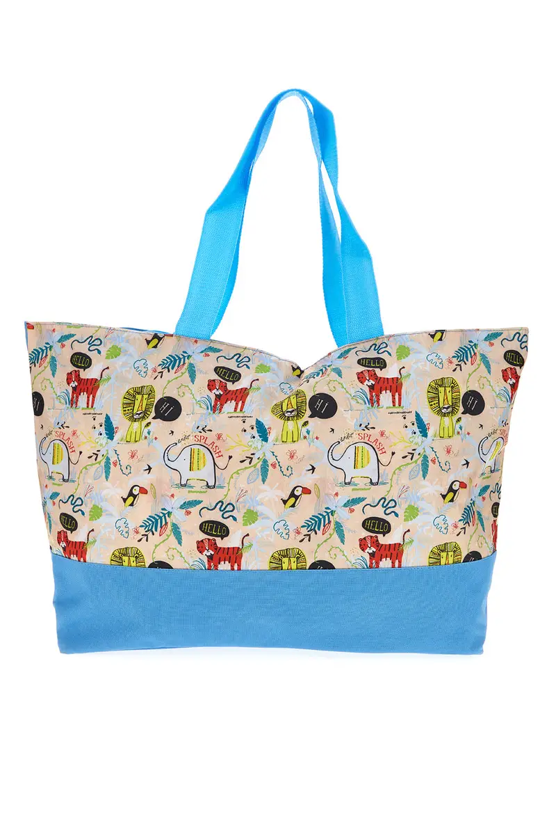 Borsa Mare Multicolor Con Animali Fun Beach 21R02