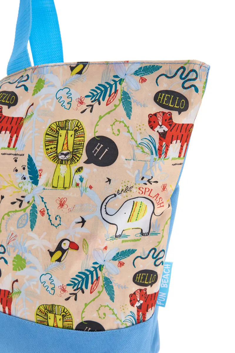 Borsa Mare Multicolor Con Animali Fun Beach 21R02 miniatura 2