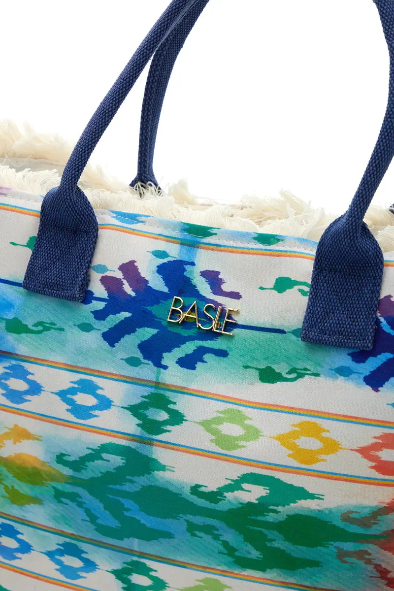 Borsa mare multicolor con fantasia etnica Basile BA26431 miniatura 2