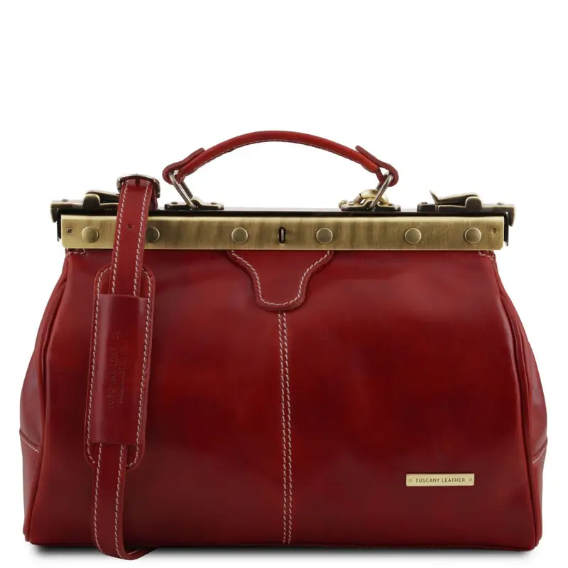 Borsa medico in pelle Rosso